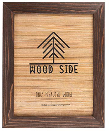Rustic Wooden Picture Frame 11x14 Inch - Natural Solid Eco Distressed Wood for Wall Mounting Photo Frame - Brown Wenge