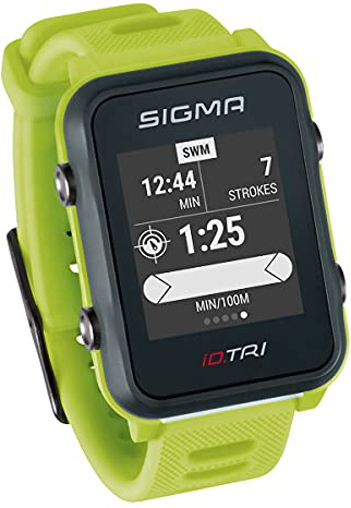 Sigma Sport iD.TRI, GPS Triathlon-Uhr mit Navigation, Smart Notifications, leicht und wasserdicht, inkl. Brustgurt, Geschwindigkeits- und Trittfrequenzsensor sowie Fahrradhalterung