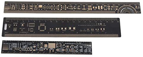 3PCS 6.3/7.87/10.23inch Kit de regla multifuncional de regla de placa de circuito impreso PCB para ingenieros electrónicos