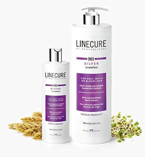 HIPERTIN Linecure Hi Silver Champú Matizador para Cabellos Grises, Blancos o Rubios - 300 ml