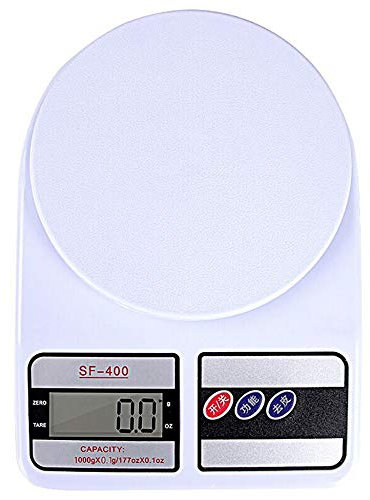 Bilancia da Cucina, Bilancia Elettronica per Uso Domestico Bilancia per Alimenti Bilancia Elettronica da Cucina con Precisione Di 1 G Può Essere Appesa Al Muro Risparmio Energetico/bianca / 5kg