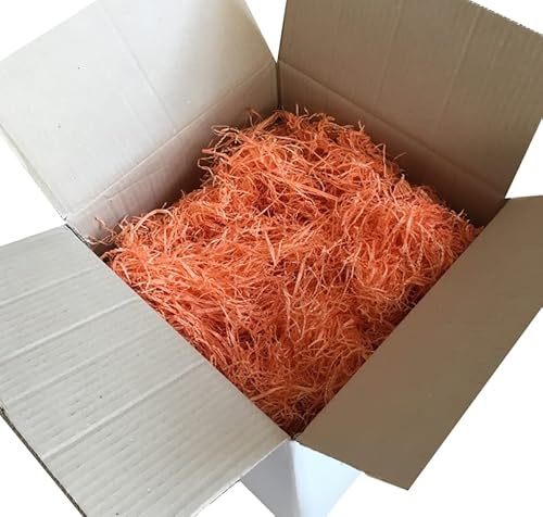 Truciolo di carta per ceste 1 kg Colore SALMONE Paglia in carta kraft (fine 2mm) per confezioni natalizie pasquali paglietta cesti regalo imballo da riempimento