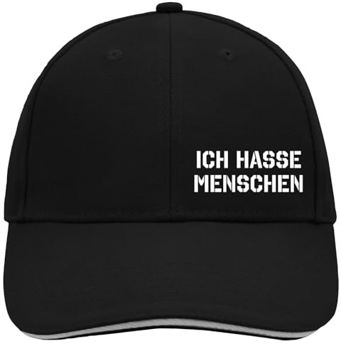 Huuraa Cappy Mütze ICH Hasse Menschen Geschenk | Baseballkappe Basecap Kappe Geschenkidee Unisex Baseball Cap