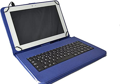theoutlettablet® Funda con Teclado extraíble en español (Incluye Letra Ñ) Type-C Compatible con Tablet YOTOPT X109-EEA 10 Color Azul