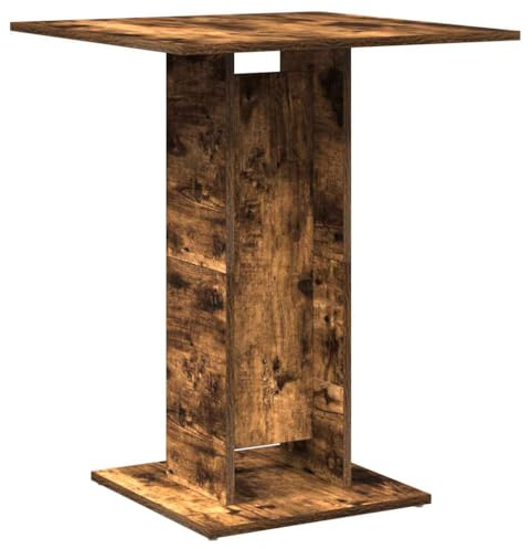 vidaXL Mesa de bistró Madera contrachapada Roble Ahumado 60x60x75 cm