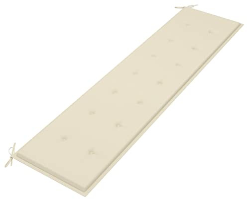 WIFESE Gartenbank-Auflage Creme 200×50×3 cm Sitzkissen Bank Bankauflage Kissen Outdoor Bierbankauflagen Sitzpolster Bank Sitzauflagen FüR BäNke Bankkissen Eckbank Auflagen