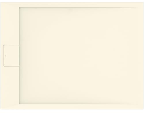 Ideal Standard - Ultra Flat S i.life, rechteckige Duschwanne 120 x 80 aus Harz, Ablaufgarnitur kurze Seite, mattes Finish, Sand