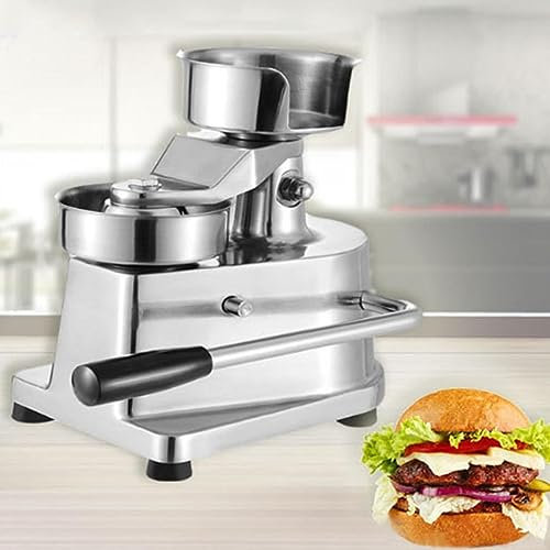 TAHALI Macchina per la formatura di Torte di Carne Commerciale per Hamburger 10 cm/13 cm/15 cm con 500 cartine per Hamburger, pressa per Hamburger,15cm