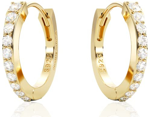 Maison Sophie ® Ohrringe Silber 925 Creolen Gold, Silber, Rosé | Wasserfester Schmuck Damen | Mehrfach vergoldet mit 18k für lange Haltbarkeit | Recyceltes Silber | Edles Geschenk
