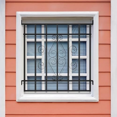 24-in x 24-in Black Magnum Heavy-Duty Window Bars Safety Guards for Childen, Outdoor Prevent Burglary Window Security Bars