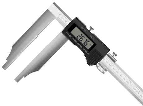 DXDRT Calibre Digital 500mm/20 de Mandíbula Larga,Pie de Rey Digital de Acero Inoxidable con Pantalla LCD,Profesional Electrónico Vernier Caliper para Mediciones Externas y Internas,Jaw 250mm/10