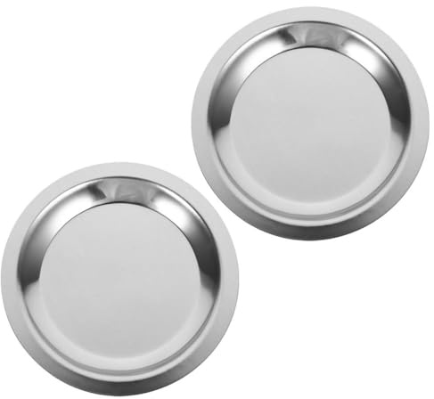 Alipis 2 Pezzi Sottobicchieri per Bottiglia di Vino in Acciaio Inossidabile, Tappetini Rotondi Antiscivolo e Isolanti per Portabottiglie, Elegante Design per Casa e Ristorante