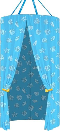 Camping Tent - Round Shower Cubicle with Changing Room, Outdoor Shower Screen & Curtain - Portable Loo Tent