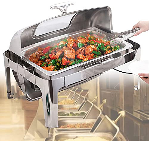HGJHJJHK 13L Chafing Dish, Stainless Steel Buffet Servers and Warmers Chafing Dish, Electric Catering Food Warmer for Buffet Parties Banquet, Ideal for Keep Food Warm Decoration