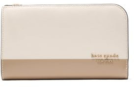 kate spade new york Men's Devin Saffiano Leather Wallet, Colorblocked Timeless Taupe Multi, Medium Bifold
