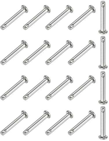 M METERXITY 20 Stück Einloch Klauenstifte, M3 x 20mm 304 Edelstahl Flachkopf Klauenstifte für mechanische Verbindungen/Fixierte Teile, Verbindungsscharnierstift Wiederverwendbar