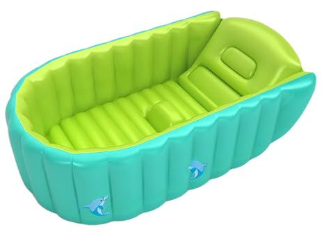 , pour bébé Bassin de douche gonflable avec pompe | Accessoires pour bébés ergonomiques Protection de la colonne vertébrale pour les voyages en plein air et le camping