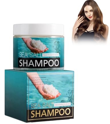 Wonsters shampoo Champú con sal marina, champú exfoliante para el cuero cabelludo, champú natural para cabello graso, anticaspa, sal marina y melisa ecológica