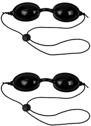 Cehoo 2 Paar Sonnenliegenbrillen für Rotlicht Augenschutz Sicherheit Sonnenbett Brille für Frauen Verstellbare Brille Sonnenliege Brille für IPL LED-Lichttherapie Sonnenbaden in Schönheitskliniken und