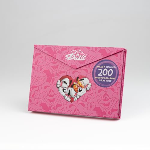 DIDDL - Set A5 Haftnotizen Diddl - Magnetische Kartonhülle mit illustrierten Post-it-Blöcken - Sammler-Kollektion - Ideal zum Schreiben, Organisieren, Dekorieren