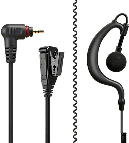 HYS Funkgeräte Ohrhörer Kompatibel mit Motorola SL1600 SL2600 SL1K | G-Form Walkie Talkie Kopfhörer, Headset mit Mikrofon und PTT für SL300 SL4000 SL7550