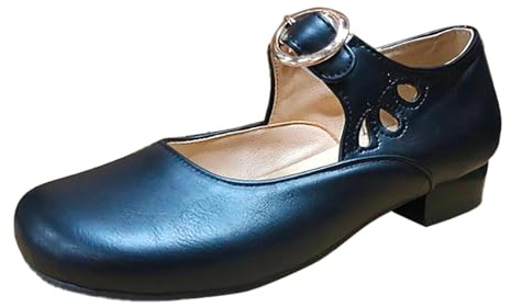 Dirndl Schuhe - Trachtenschuhe Damen Trachten Pumps mit Absatz Chunky Brautschuhe Tanzschuhe Blockabsatz Ballerinas Elegant Schuhe zum Dirndl Absatzschuhe Spangenpumps