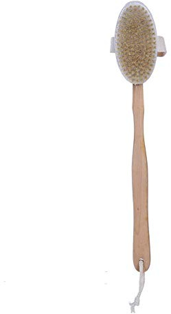 MIMEITOPA Spazzola per il corpo a secco per un'esfoliazione ottimale della pelle, stimola la circolazione sanguigna, manico lungo ergonomico per un facile lavaggio della schiena,