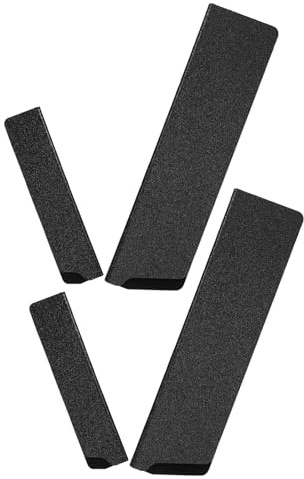 CIYODO Protectores de Cuchillos de Cocina de Plástico Negro Forro de Terciopelo, Funda Rectangular para Cuchillos Japoneses de 13 Cm y Chef de 20 Cm, Pack 4 Piezas para Almacenamiento