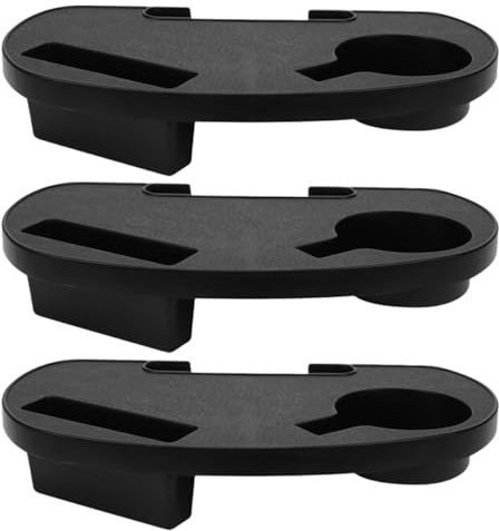 MAGICLULU Portavasos para Silla Plegable 3 Piezas Bandeja Ovalada de Plástico Duradero Soporte para Bebidas y Teléfono Móvil Adecuado para Camping, Jardín y Playa