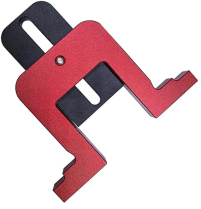 Medidor de altura ajustable para carpinteros con marcado de alto contraste, acabado rojo y negro, herramienta de medición de precisión para carpintería