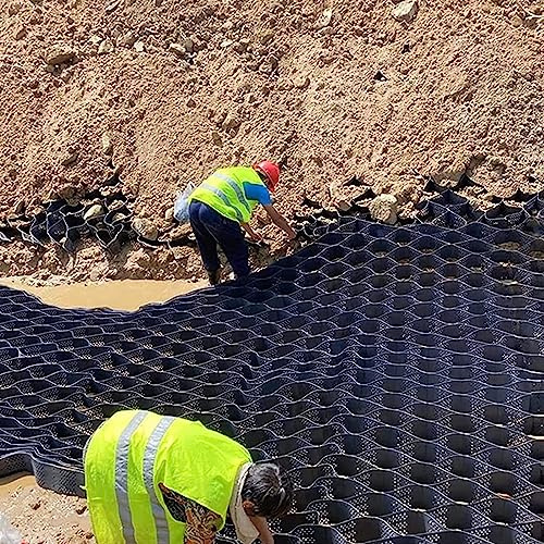 Geogriglia per vialetti, griglia di Ghiaia, stabilizzatore di Terreno Resistente per parcheggi Esterni, vialetti da Giardino, pavimentazione in Ghiaia da 2/3/4/6/7/9/10 m, carico d