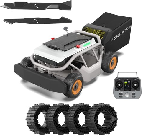 Mowrator S1 4WD 18Ah Tondeuse télécommandée Grip 53 cm 50°(119%) | Pentes raides, lame mulching incluse, hauteur 3,8–10,9 cm, jusqu'à 4 500 m², prêt à l'emploi