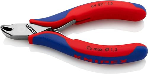 Knipex Tronchese per Elettronica con Tagliente Frontale Rivestiti in Materiale Bicomponente 115 Mm 64 52 115