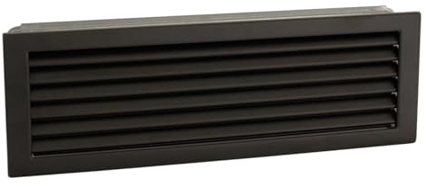 Kaltluftgitter KG 4515 S Schwarz 450 x 150 mm Lüftungsgitter mit Einbaurahmen