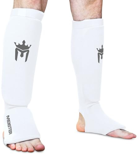Meister MMA Par vadderade elastiska benskydd och vrister