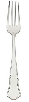 Robbe & Berking Tenedor de menú Alt-Chippendale (Chapado Macizo en Plata con 150 g)