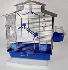 Vogelkäfig,Wellensittichkäfig,Exotenkäfig,60 cm Vogelkäfig Vogelbauer Wellensittich Kanarien Voliere Vogelhaus Käfig IZA 2 II in der Farbe blau