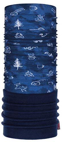 Buff Mixte enfant Child Funny Camp Tour de cou polaire Jr, Bleu, FR : Taille unique (Taille Fabricant Taille One sizeque) EU