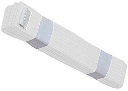 IBEX Kampfsport-Gürtel für Kinder und Erwachsene, Taekwondo-Karate, 215 bis 300 cm (grün, orange, lila, rot, gelb, weiß) Gr. 6, weiß