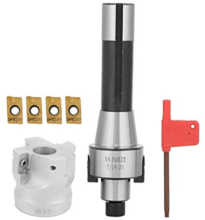 Sculpture L'outil du Bois R8 FMB22 Shank Face Shell Mill Arbor et 400R 50 mm Face d' extrémité Mill Cutter Shank Visage Shell Mill Arbor Lathe Tool Set