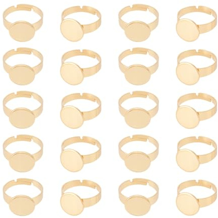 UNICRAFTALE Verstellbare 304 Ringe aus Edelstahl, Komponenten, Roségold