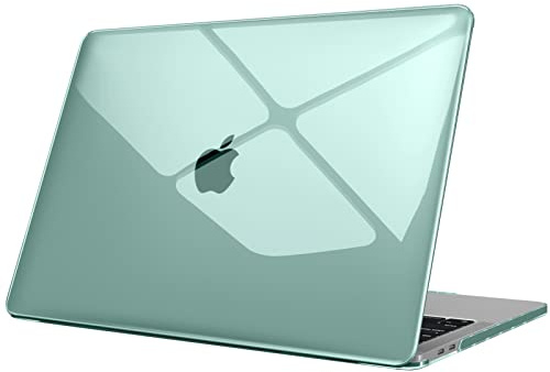 Fintie Hülle Kompatibel mit MacBook Pro 13 (2016-2022) M2/ M1 | A2338(M2/M1)/A2289/A2251/A2159/A1989/A1706/A1708, Ultradünne Hartschale Schutzhülle, Nachtgrün