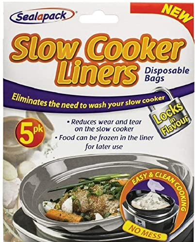 Diva Group 20 Pack Slow Cooker Liners, Cooking Bags, Round & Oval Compatible
