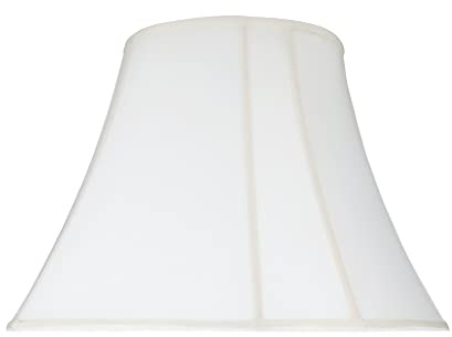 Aspen Creative 30029A Transitional Bell Curve Corner Shape Spider Construction Lamp Shade in Off White, 18 wide (11 x 18 x 15)