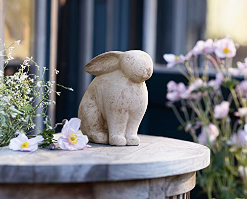 Dekoleidenschaft Hase Albert aus Terracotta, Osterhase, Hasenfigur, Dekofigur für Drinnen & Draussen, Gartendekoration für Ostern