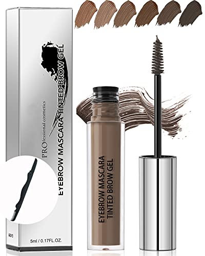 Augenbrauen Gel Wasserfest, langanhaltendes, wischfest, Flüssiges Augenbrauenfarbe Eyebrow Gel, Augenbrauen-Mascara mit Brauen-Rasierpinsel, volumengebende, verstärkende, Makeup für Frauen-01 Blond