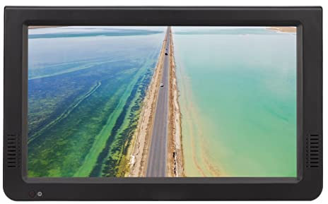Televisor de 10 Pulgadas 1080P TV Digital, Monitor de TV LED Digital Pequeño Portátil, con Puerto USB/Tarjeta de Almacenamiento/Ranura para Tarjeta MMC, TV Analógica, TV Digital y