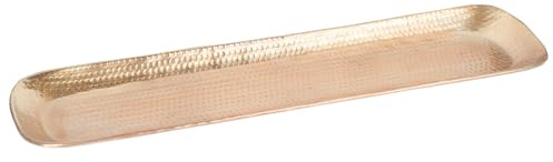 Orientalische Deko Serviertablett Hedye aus Aluminium in Gold 58 cm