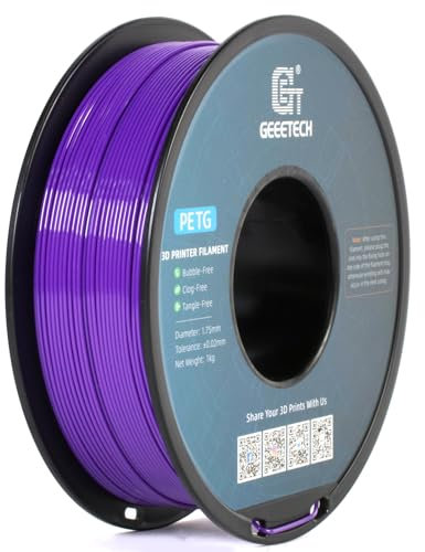 GEEETECH PETG Filament 1,75 mm, 3D Drucker Filament,1 kg pro Spule,Lila