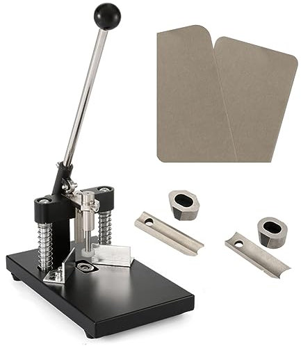 YHUEGH Manuelle Eckenrunder-Stanze mit Papierpressvorrichtung, R6 mm R10 mm 1,2 Zoll/30 mm Dicke Papier-Eckenschneider-Stanze, kommerzieller Kartenschneider für Bürounternehmen